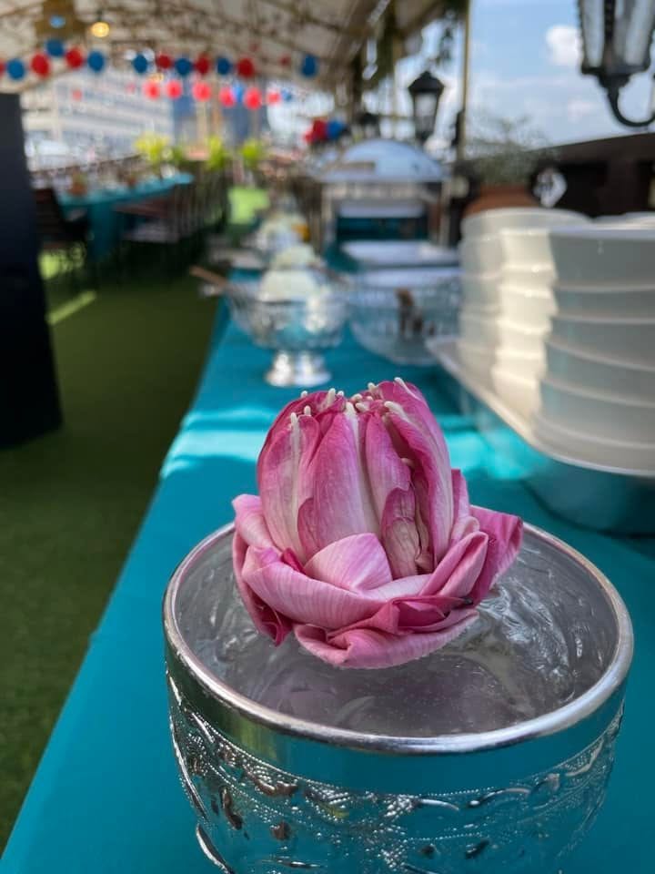 A lotus blossom centerpiece